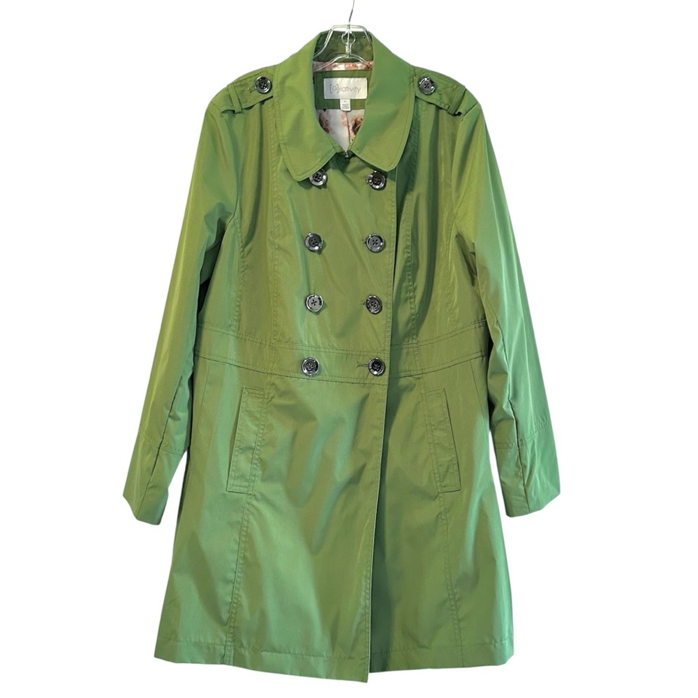 Relativity Double Breasted Fully Lined Spring Gre… - image 3